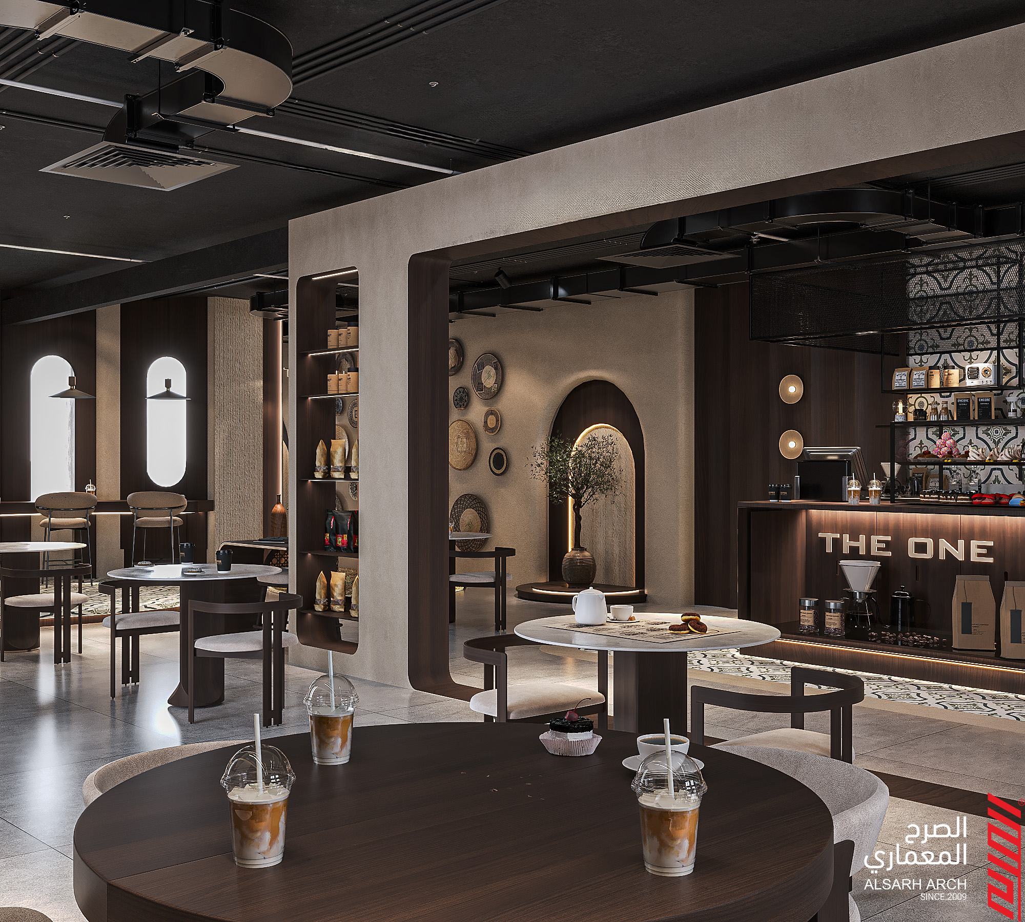 The One cafe in Al-Rasheed Street.